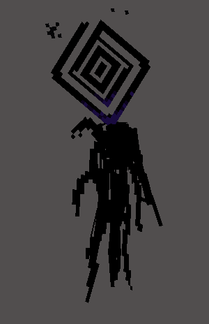 A spooky spirit entity resembling a mass of tentacles, with a square spiral for a head.